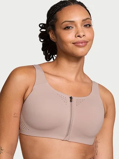 Victoria's Secret Vsx Featherweight Max™ Front-close Sports Bra In Brown