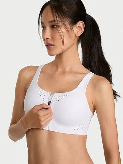 Victoria's Secret Vsx Featherweight Max™ Front-close Sports Bra In White
