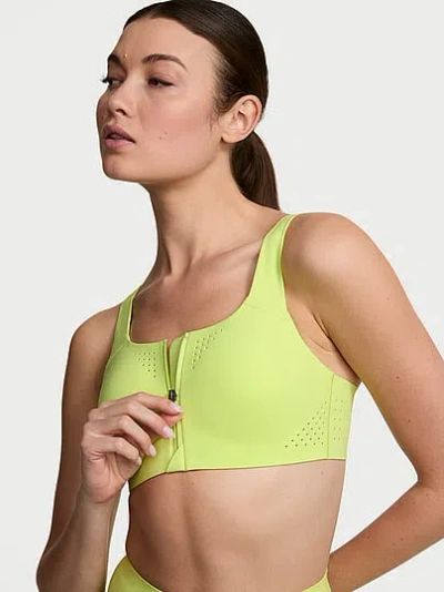 Victoria's Secret Vsx Featherweight Maxâ¢ Front-close Sports Bra In Green