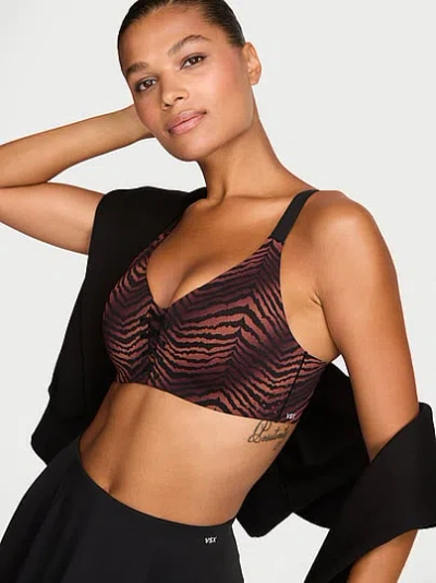 Victoria's Secret Vsx Featherweight™ Medium Lace-up Sports Bra In Print