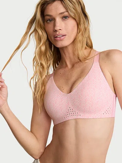 Victoria's Secret Vsx Featherweight™ Medium V-neck Sports Bra In Pink