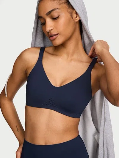 Victoria's Secret Vsx Featherweight™ Medium V-neck Sports Bra In Blue