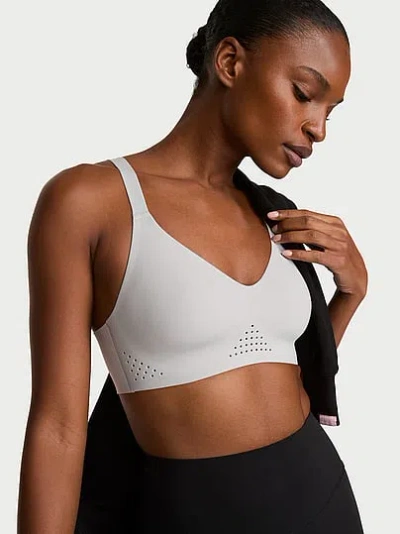 Victoria's Secret Vsx Featherweight™ Medium V-neck Sports Bra In Gray