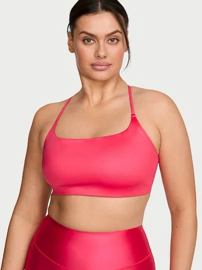 Victoria's Secret Vsx Glossytech™ Strappy-back Sports Bra In Pink