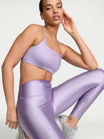 Victoria's Secret Vsx Glossytech™ Strappy-back Sports Bra In Purple
