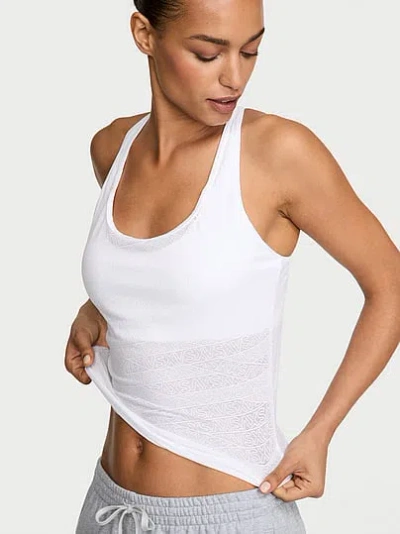 Victoria's Secret Vsx Hot Zones Tank Top In White