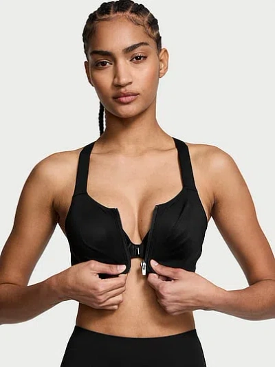 Victoria's Secret Vsx Knockout™ Front-close Sports Bra In Black