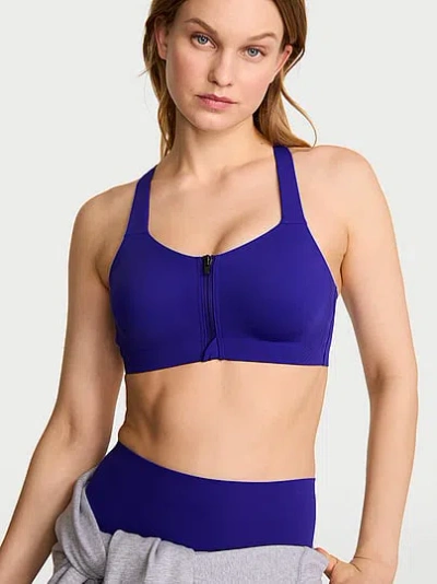 Victoria's Secret Vsx Knockout™ Front-close Sports Bra In Blue