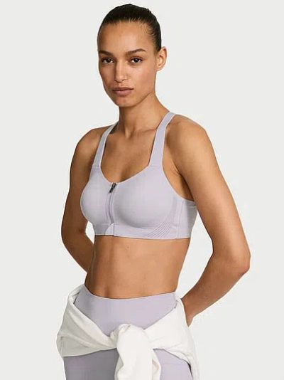 Victoria's Secret Vsx Knockout™ Front-close Sports Bra In Gray