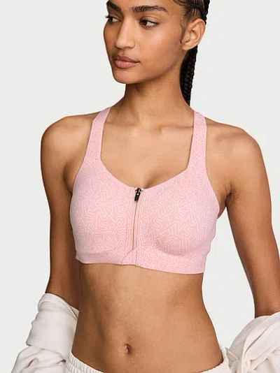 Victoria's Secret Vsx Knockout™ Front-close Sports Bra In Pink