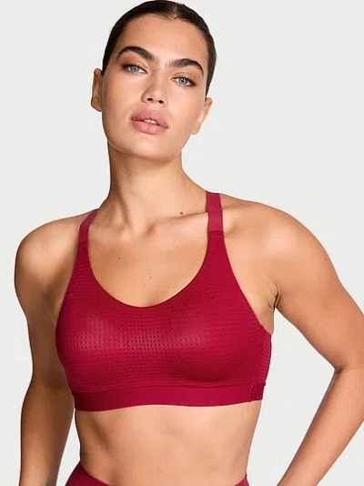 Victoria's Secret Vsx Lightweight Mesh Sports Bra In Red