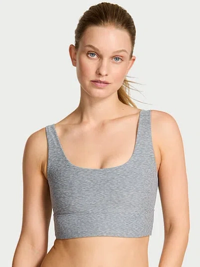 Victoria's Secret Vsx Luxmarl™ Longline Sports Bra In Gray