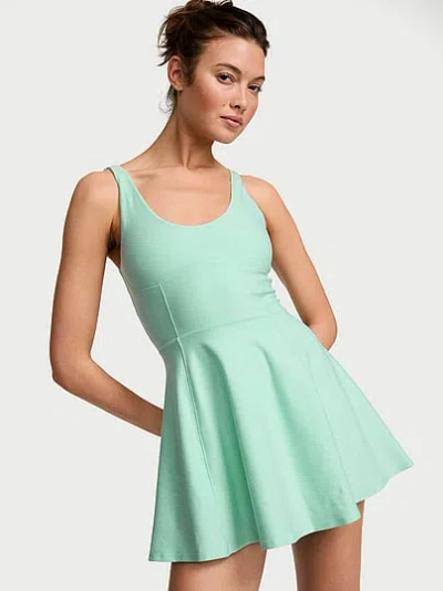 Victoria's Secret Vsx New Essential Flare Mini Dress In Green