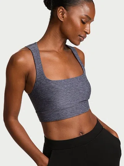 Victoria's Secret Vsx New Essential Square-neck Longline Sports Bra In Print