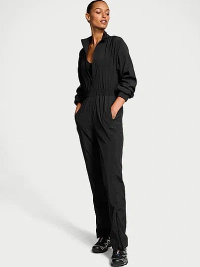 Victoria's Secret Vsx Power Parachute Jumpsuit In Black