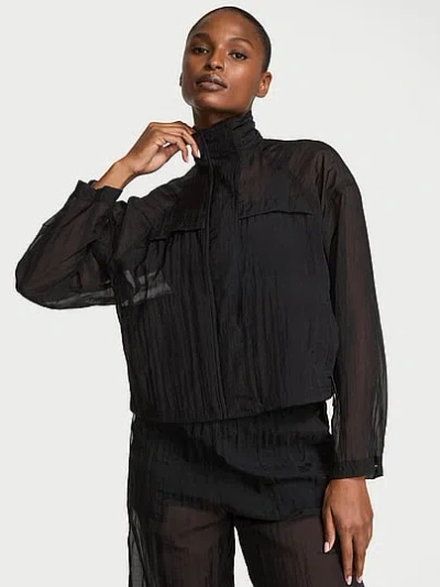 Victoria's Secret Vsx Sheer Ripstop Jacket In Black