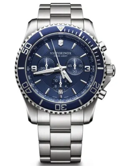 Pre-owned Victorinox 241689 Maverick Chronograph Mens Watch 43mm 10 Atm