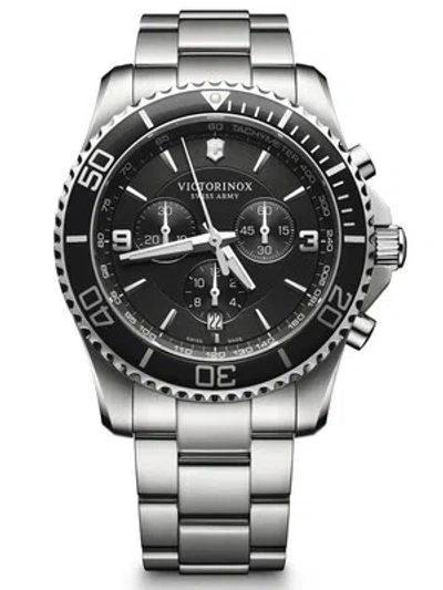 Pre-owned Victorinox 241695 Maverick Chronograph Mens Watch 43mm 10atm