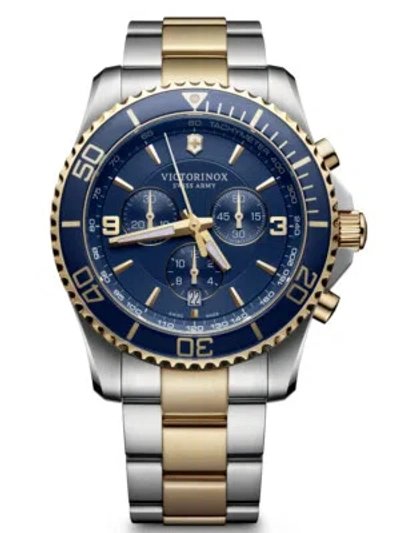 Pre-owned Victorinox 241791 Maverick Chronograph Mens Watch 43mm 10atm