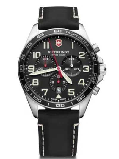 Pre-owned Victorinox 241852 Fieldforce Chronograph Mens Watch 42mm 10atm