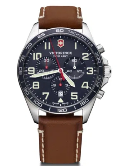 Pre-owned Victorinox 241854 Fieldforce Chronograph Mens Watch 42mm 10atm