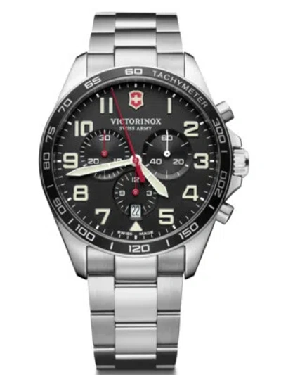 Pre-owned Victorinox 241855 Fieldforce Chronograph Mens Watch 42mm 10atm