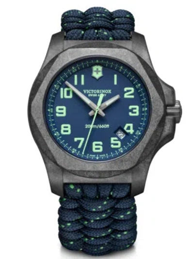 Pre-owned Victorinox 241860 I.n.o.x. Carbon Set + Replacement Strap Mens Watch 43mm