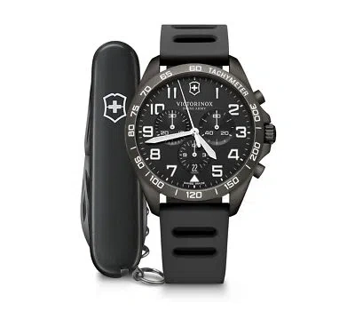 Pre-owned Victorinox 241926.1 Fieldforce Sport Chronograph Mens Watch 42mm 10atm