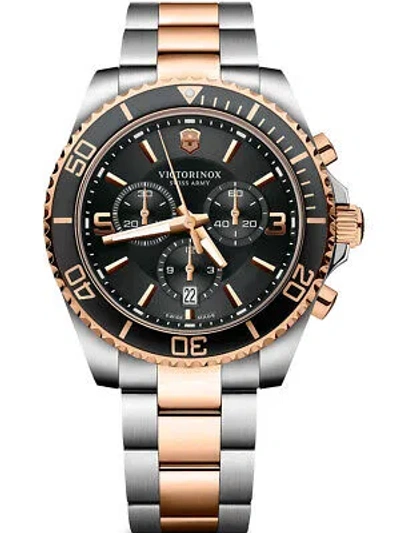 Pre-owned Victorinox 241952 Maverick Chronograph Mens Watch 43mm 10atm