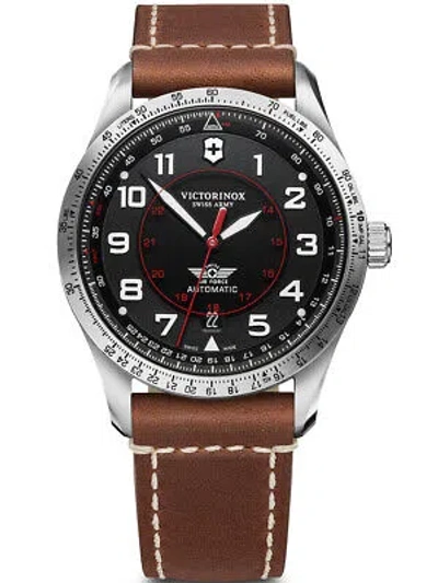 Pre-owned Victorinox 241973 Airboss Automatic Mens Watch 42mm 10atm