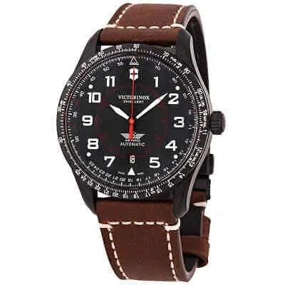 Pre-owned Victorinox Airboss Automatic Black Dial Men's Watch 241886
