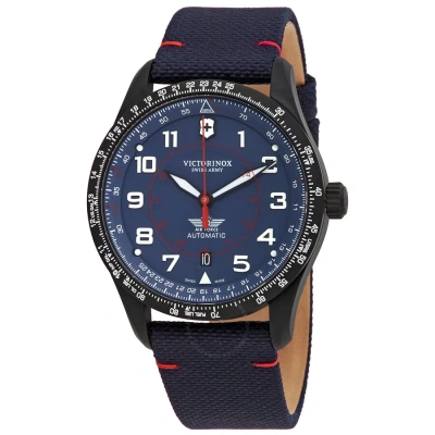Victorinox Airboss Automatic Blue Dial Men's Watch 241998 In Black / Blue
