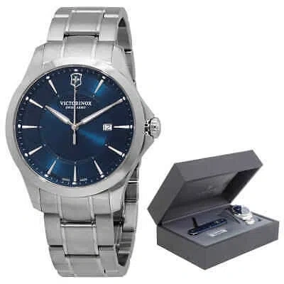 Pre-owned Victorinox Alliance Quartz Blue Dial Men's Watch 241910.1