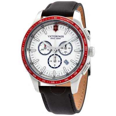 Victorinox Alliance Sport Chronograph Quartz White Dial Men's Watch 241819 In Red   / Black / White