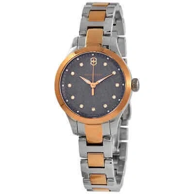 Pre-owned Victorinox Alliance Xs Dark Grey Dial Quartz Crystal Ladies Watch 241876