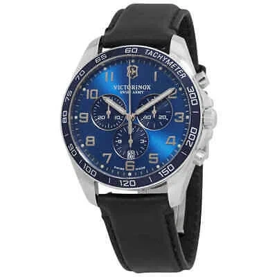Pre-owned Victorinox Chronograph Quartz Blue Dial Watch 241929
