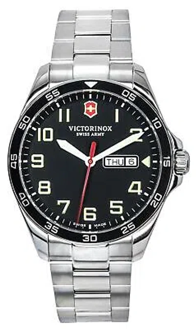 Pre-owned Victorinox Fieldforce Black Dial Quartz 100m Men's Watch 241849