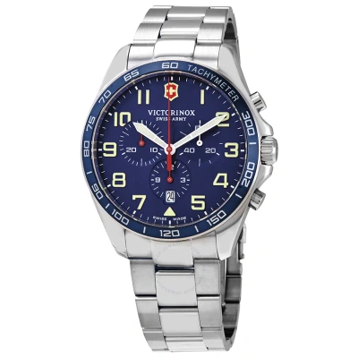 Victorinox Fieldforce Chronograph Quartz Blue Dial Men's Watch 241857 In Blue / Silver