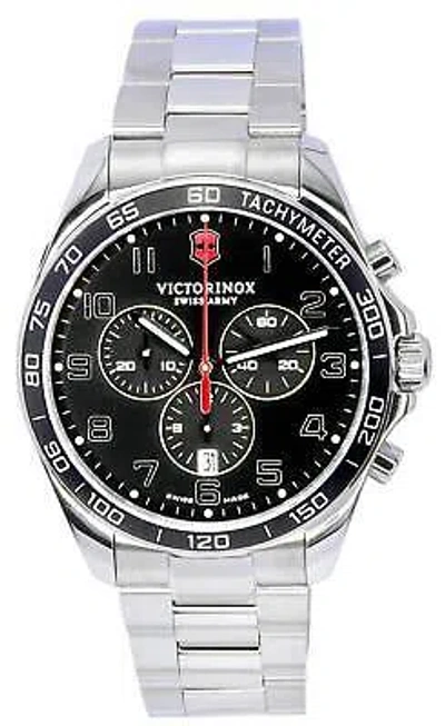 Pre-owned Victorinox Fieldforce Quartz Chronograph Vic241899 100m Men's Watch