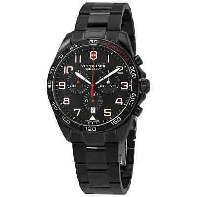 Pre-owned Victorinox Fieldforce Sport Chronograph Quartz Black Dial Men's Watch 241890