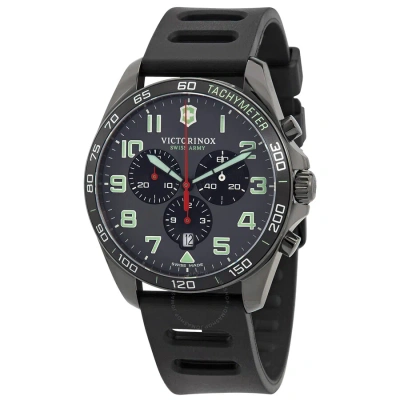 Victorinox Fieldforce Sport Chronograph Quartz Grey Dial Men's Watch 241891 In Black / Grey