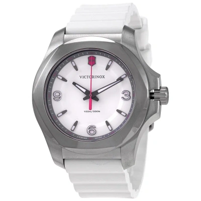 Victorinox I.n.o.x. V Quartz White Dial Ladies Watch 241921 In Black / Silver / White