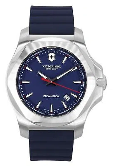 Pre-owned Victorinox I.n.o.x. Blue Dial Quartz Diver's 200m Men's Watch 241688-1