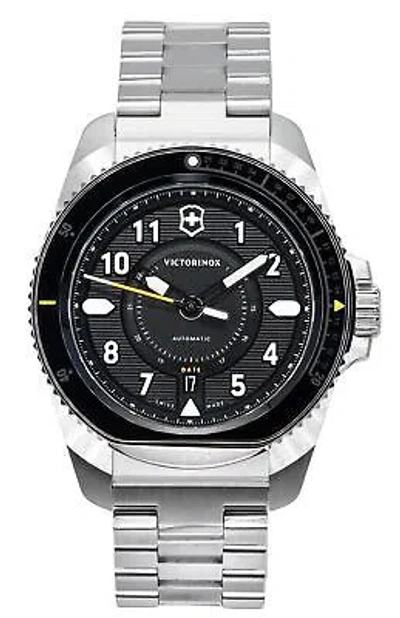 Pre-owned Victorinox Journey 1884 Black Dial Automatic Diver's 200m Men's Watch 241981