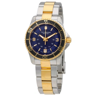 Victorinox Maverick Blue Dial Ladies Watch 241790 In Two Tone  / Blue / Gold Tone