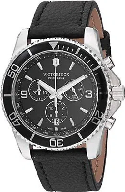 Pre-owned Victorinox Maverick Men's Black Dial Chronograph Watch 241864 Msrp $785