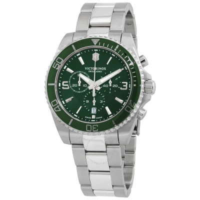 Victorinox Maverick Quartz Green Dial Men's Watch 241946 In Green / Silver