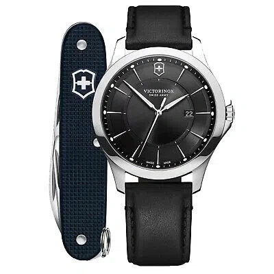 Pre-owned Victorinox Men's Alliance Black Dial Watch - 241904.1