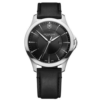 Victorinox Men's Alliance Black Dial Watch In Silver