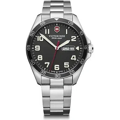 Pre-owned Victorinox Men's Fieldforce Black Dial Watch - 241849